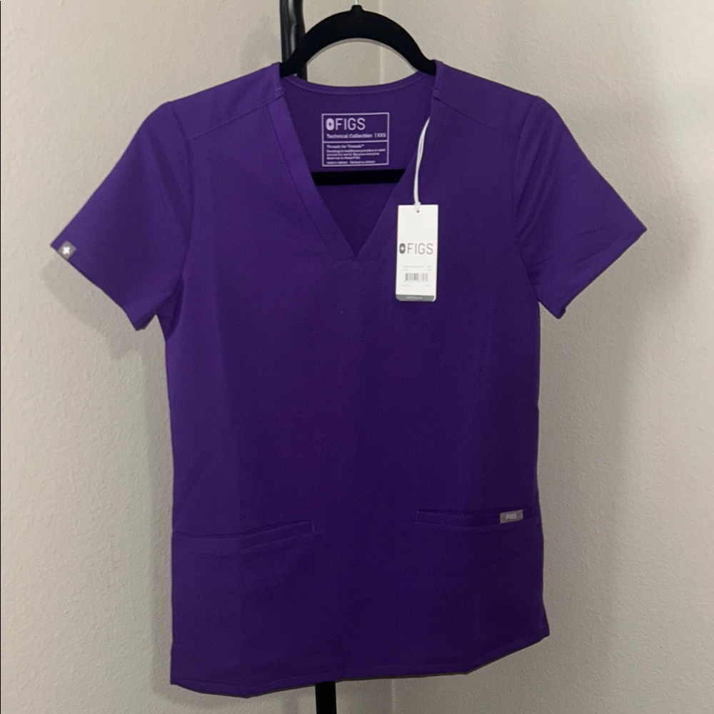 Figs Purple Scrub Top